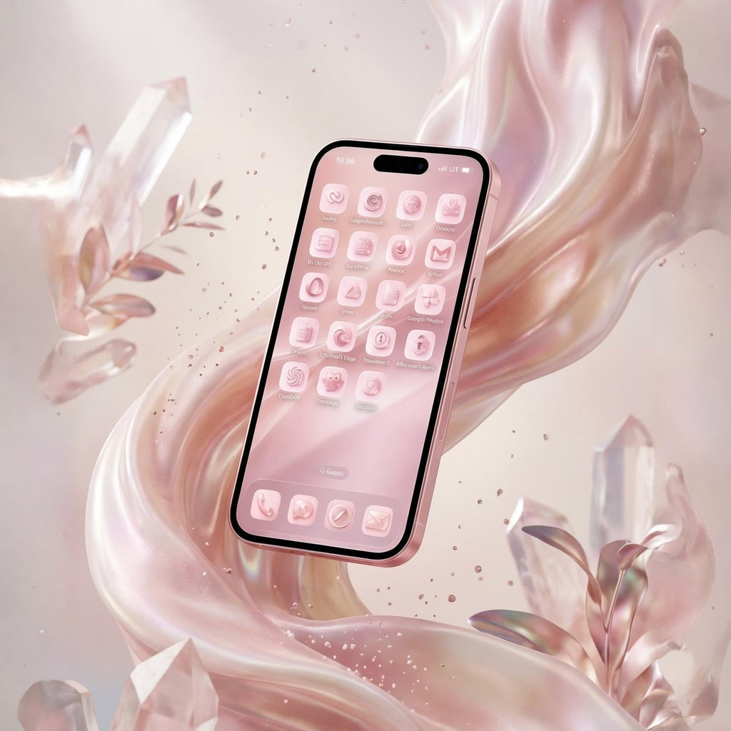 Pink Champange Blush Luxurious iOS Utility Apps Icon Pack, Valentine's Day Theme Pt4