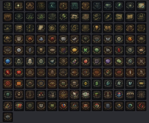 Eldritch Dark Fantasy iOS Icon Pack, Eldritch Tide Wallpaper Theme
