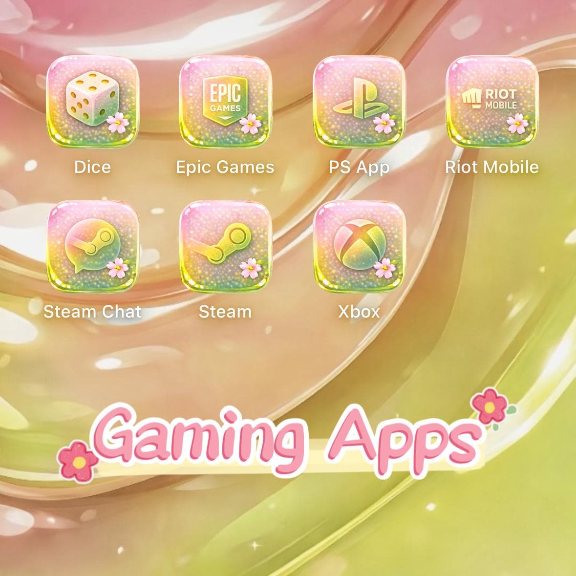 Sakura Matcha iOS Icon Pack, Jelly App Icons, Wallpaper (120+ Icons)