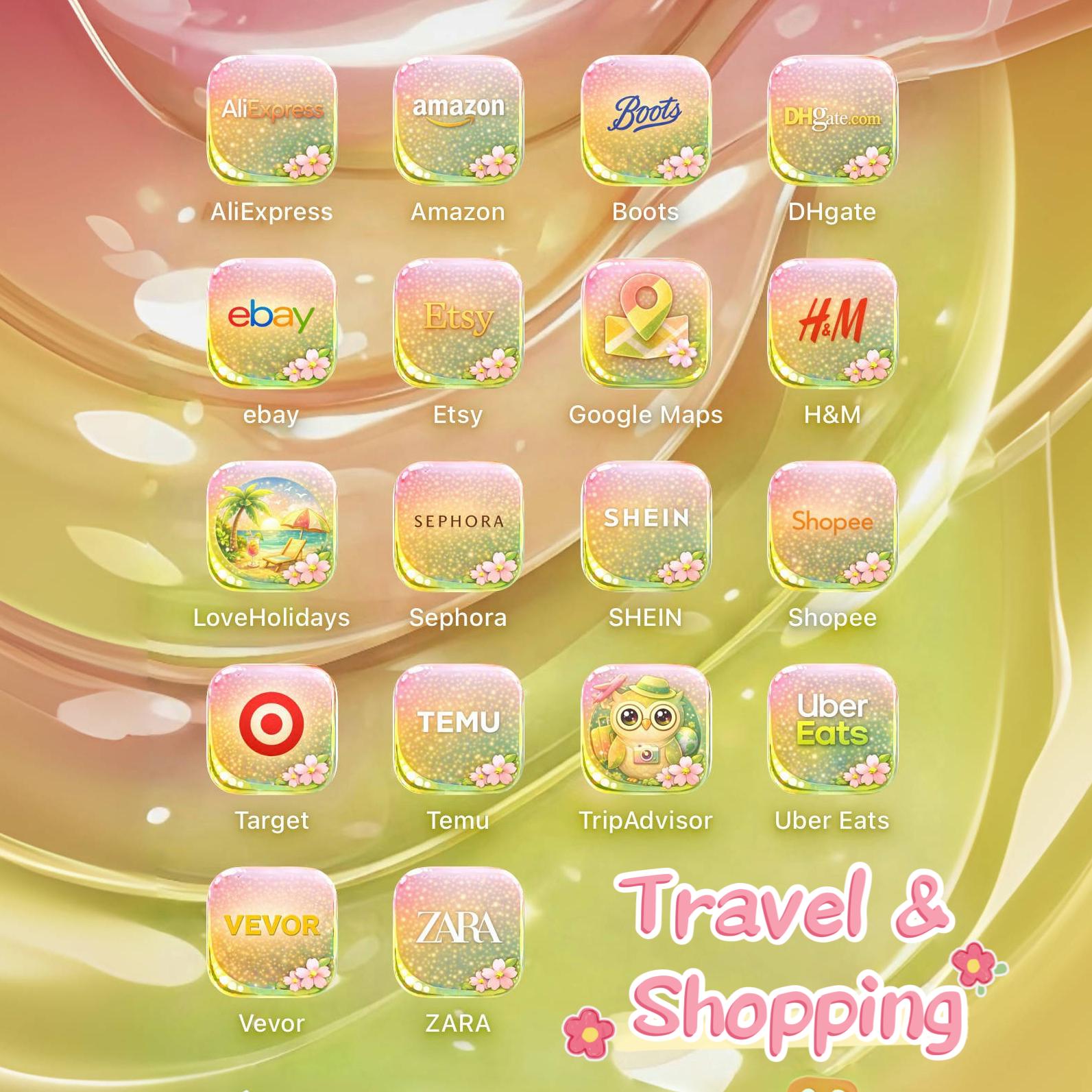 Sakura Matcha iOS Icon Pack, Jelly App Icons, Wallpaper (120+ Icons)