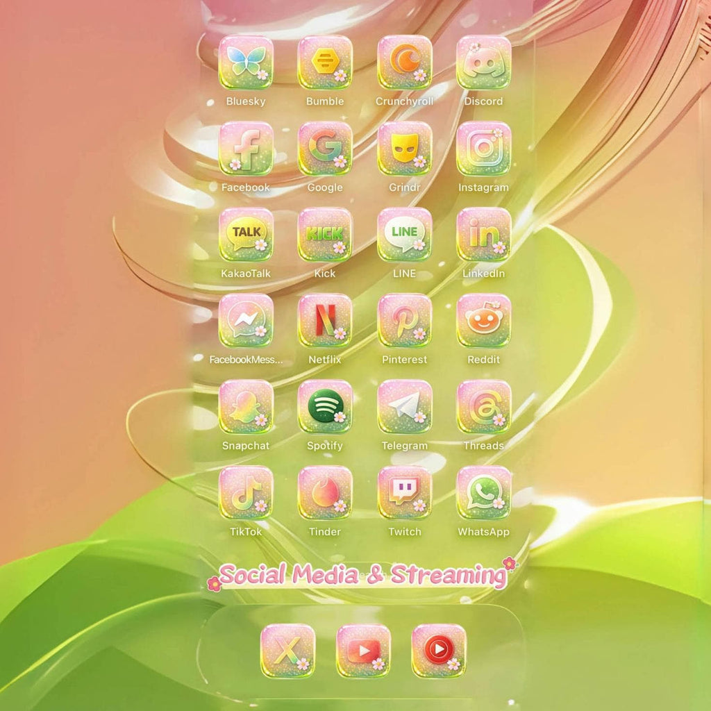 Sakura Matcha iOS Icon Pack, Jelly App Icons, Wallpaper (120+ Icons)